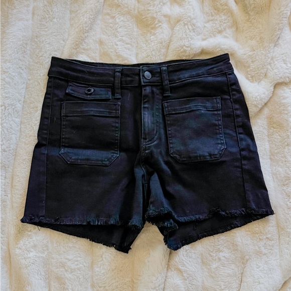 Judy Blue Black Denim Shorts - Picture 1 of 7